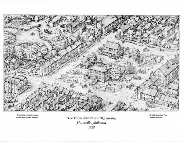 Sarah Huff Fisk Collection - Public Square & Big Spring, 1823