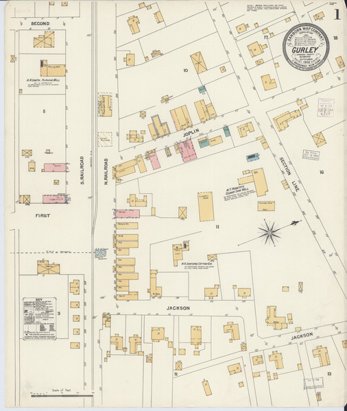 Sanborn Map, Gurley, 1903 - Gurley-1903, Pg 1