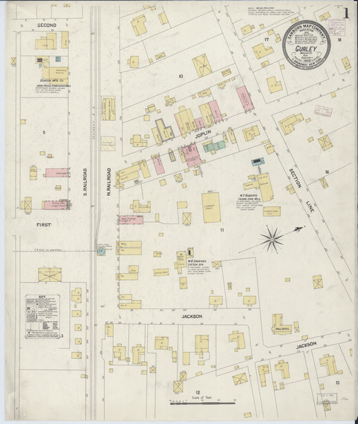 Sanborn Map, Gurley, 1908 - Gurley-1908, Pg 1