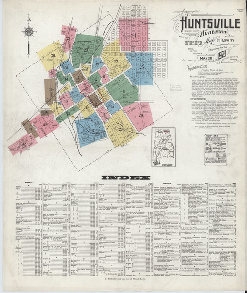 Sanborn Map, Huntsville, 1921 - Huntsville-1921, Pg 1