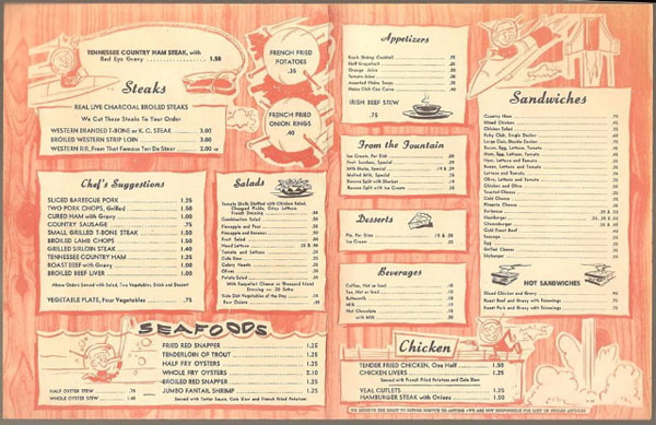 Huntsville History Vertical File - Holiday House Menu