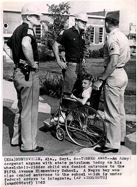 Huntsville History Vertical File - Denied School Admission for Handicapped Girl